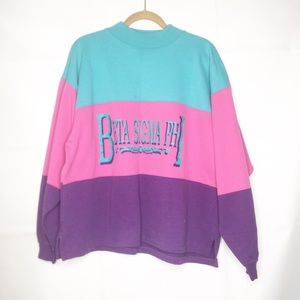Beta Sigma Phi colorblock sweatshirt XL